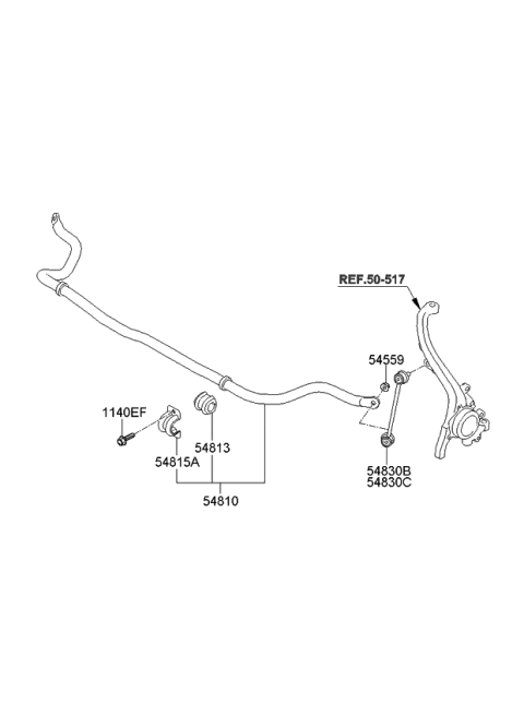 2009 Kia Borrego Stabilizer Bar-Front Diagram