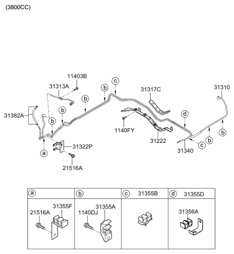 2010 Kia Borrego Fuel System Diagram 2