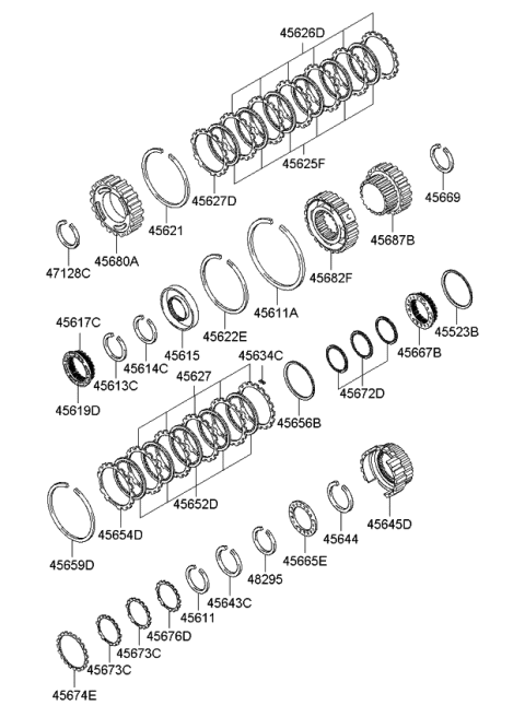 2009 Kia Borrego Plate-Reverse Brake Diagram for 456274C012