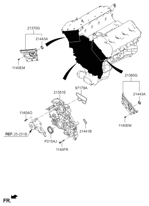 2011 Kia Borrego Seal-Oil Diagram for 213633F300