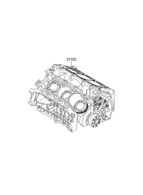 2011 Kia Borrego Short Engine Assy Diagram 1