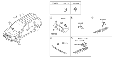 2012 Kia Borrego Relay & Module Diagram 1