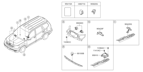 2010 Kia Borrego Relay & Module Diagram 1