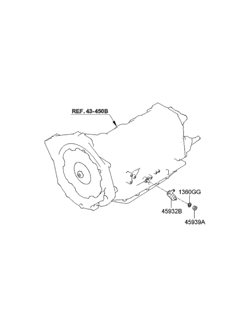 2008 Kia Borrego Lever-Automatic Transaxle Manual Control Diagram for 4593249000