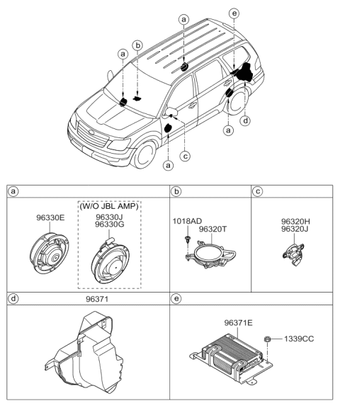 2008 Kia Borrego Speaker Diagram