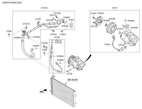 2018 Kia Soul Air Condition System-Cooler Line Diagram 2