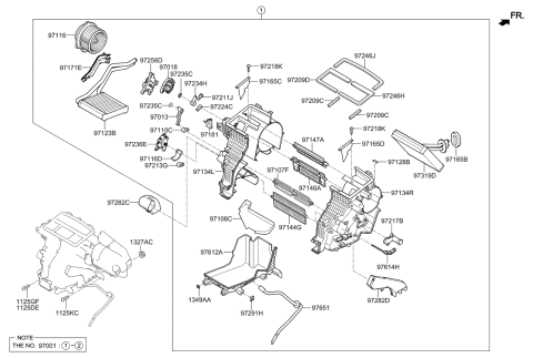 2017 Kia Soul Heater System-Heater & Blower Diagram 1