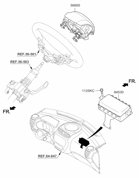 2017 Kia Soul Air Bag System Diagram 1