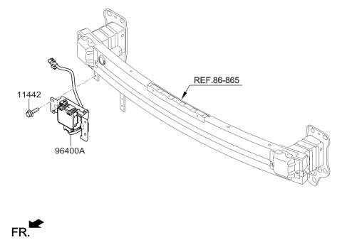 2019 Kia Soul Unit Assembly-Smart Cruise Diagram for 96400B2000