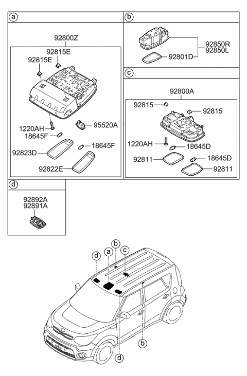 2019 Kia Soul Pac K Diagram for 92800B2030EQ