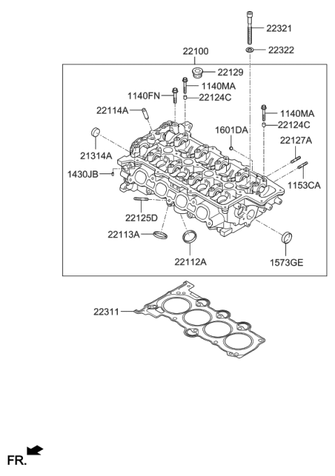 2019 Kia Soul Cylinder Head Diagram 1