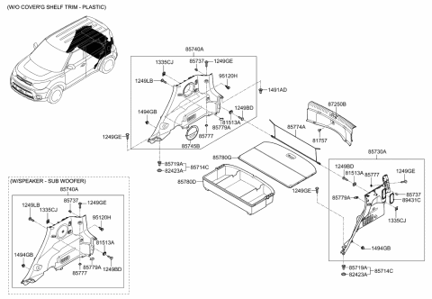 2019 Kia Soul Luggage Compartment Diagram 1