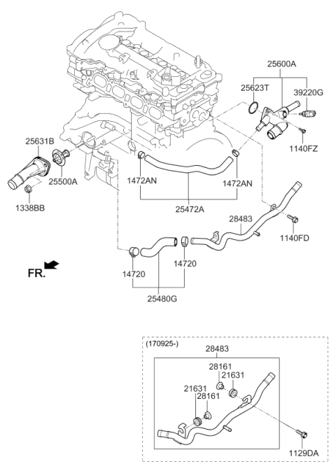 2019 Kia Soul Collar-Insulator Diagram for 254572E802