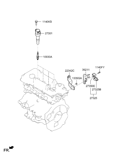 2019 Kia Soul Bracket-Connector Mounting Diagram for 392112B130