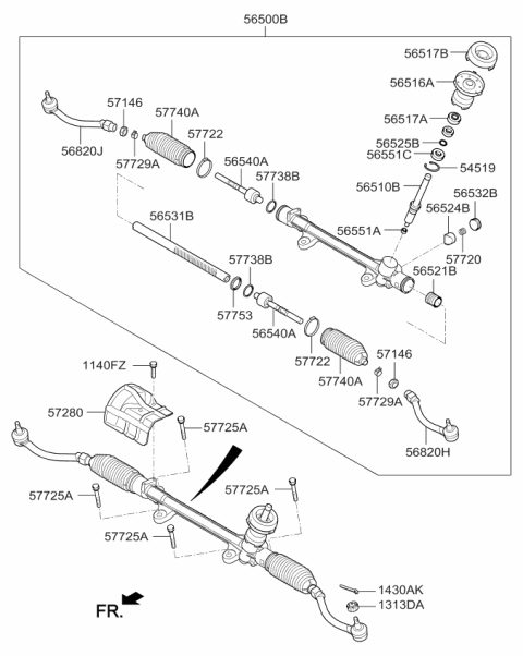 2017 Kia Soul Power Steering Gear Box Diagram