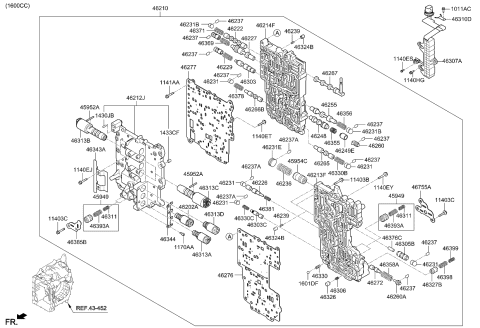 2018 Kia Soul Transmission Valve Body Diagram 1