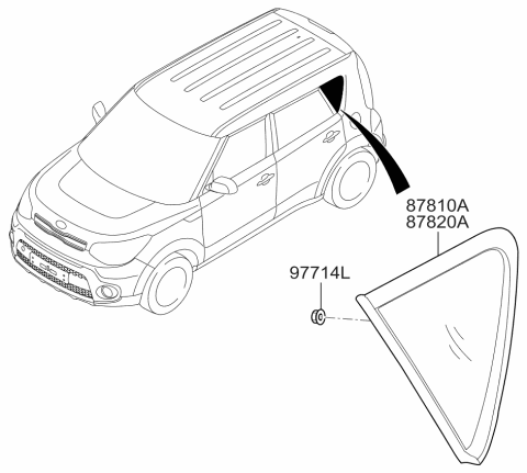 2017 Kia Soul Quarter Window Diagram