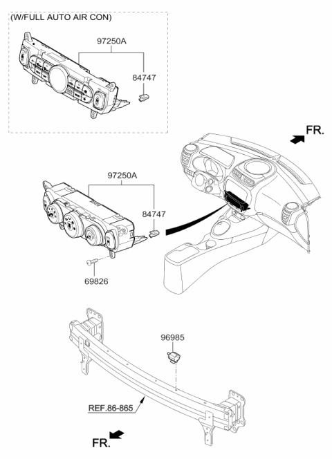 2017 Kia Soul Heater System-Heater Control Diagram