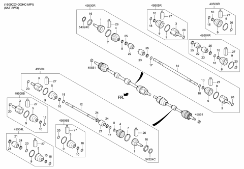 2018 Kia Soul Drive Shaft (Front) Diagram 2