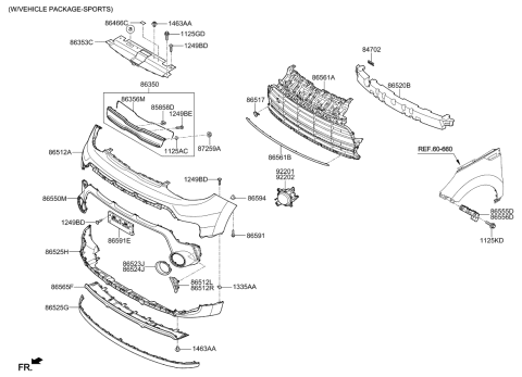 2017 Kia Soul Bumper-Front Diagram 2