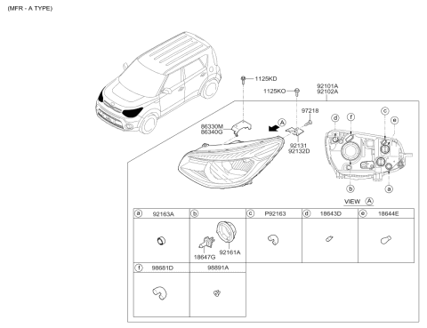 2019 Kia Soul Head Lamp Diagram 2