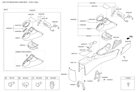 2019 Kia Soul Console Diagram 1