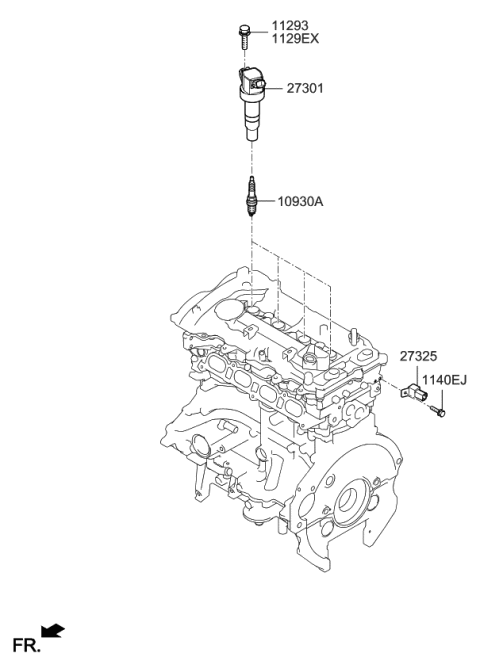 2018 Kia Soul Ignition Coil Assembly Diagram for 273002E000