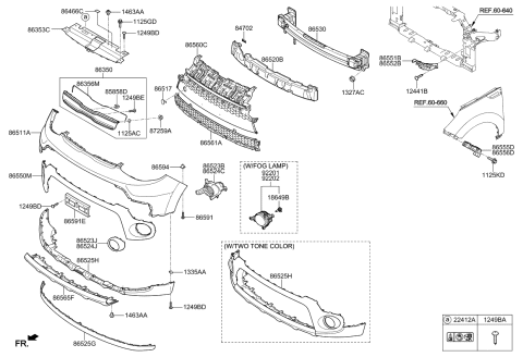 2018 Kia Soul Bumper-Front Diagram 1