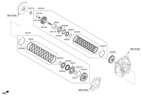 2018 Kia Soul Disk Set-Clutch Diagram for 455252F010