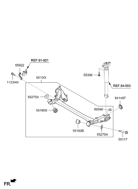 2017 Kia Soul Rear Suspension Control Arm Diagram