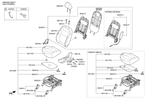 2019 Kia Soul Board Assembly-Front Back Diagram for 88390B2150EQ