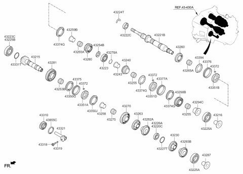 2018 Kia Soul Gear Assembly-5TH Speed Diagram for 4324026230