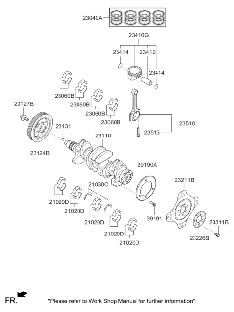 2018 Kia Soul Crankshaft & Piston Diagram 2