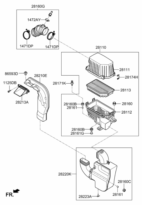 2019 Kia Soul Air Cleaner Diagram 1