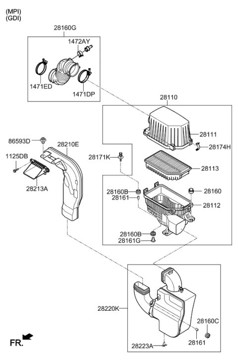 2017 Kia Soul Air Cleaner Diagram 2