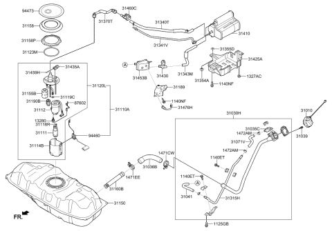 2019 Kia Soul Fuel System Diagram 1