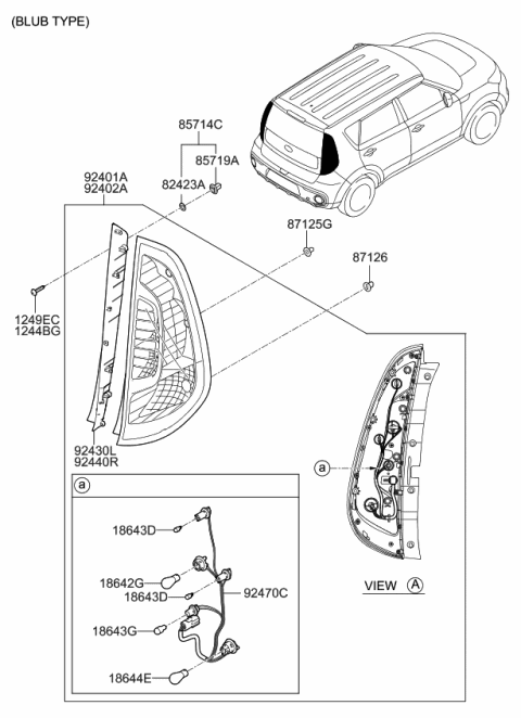 2019 Kia Soul Rear Combination Lamp Diagram 2