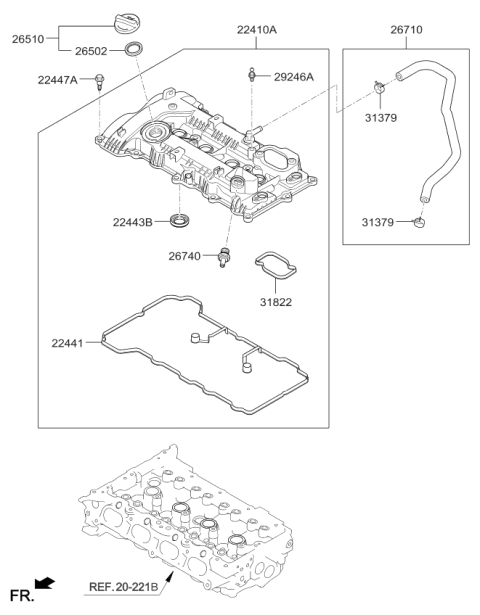 2019 Kia Soul Rocker Cover Diagram 2