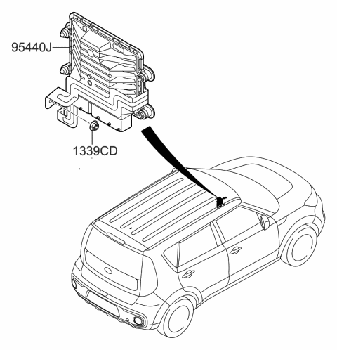 2019 Kia Soul Transmission Control Unit Diagram for 954402D851