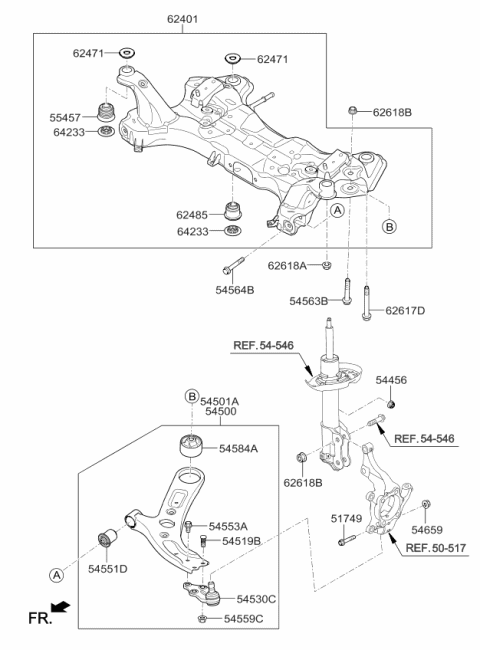 2019 Kia Soul Front Suspension Crossmember Diagram