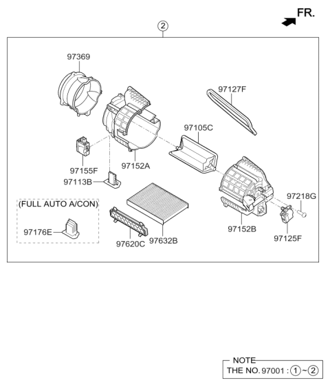 2017 Kia Soul Case-Heater Blower Lower Diagram for 97123B2000