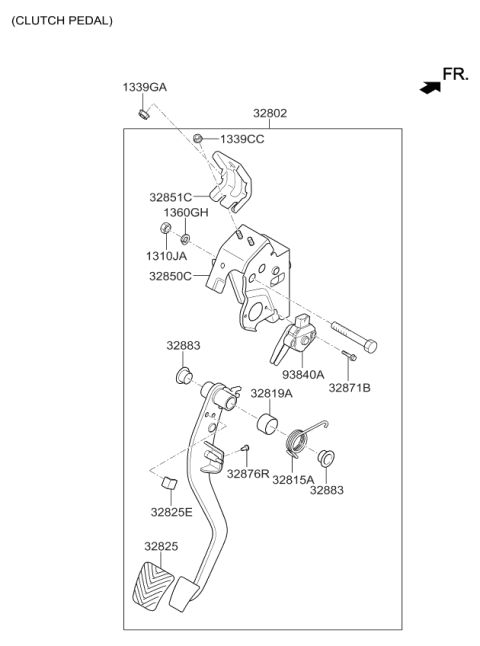 2017 Kia Soul Brake & Clutch Pedal Diagram 2