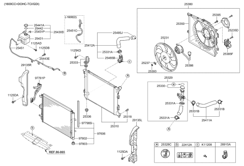 2018 Kia Soul Hose-Radiator Lower Diagram for 25412B2000