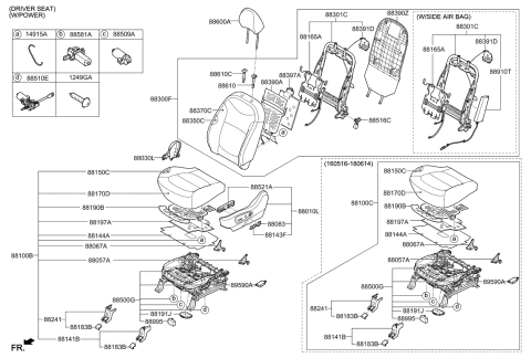 2017 Kia Soul Pad Assembly-Front Seat Diagram for 88350B2310