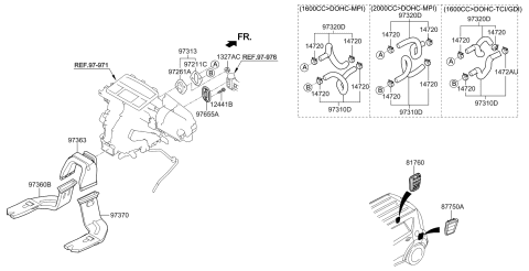 2019 Kia Soul Hose Assembly-Water Inlet Diagram for 97311B2300