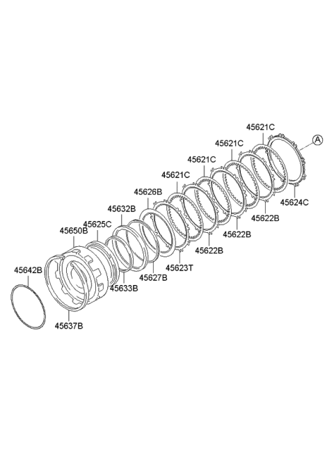 2011 Kia Rio Ring"D"-Low & REVERS Diagram for 4563236002