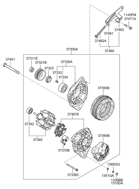 2009 Kia Rio Alternator Diagram