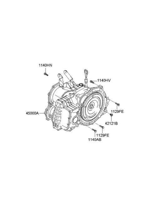 2009 Kia Rio Transaxle Assy-Auto Diagram