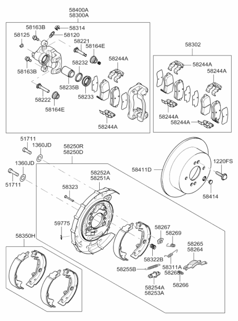 2007 Kia Rio Rear Wheel Brake Diagram 2