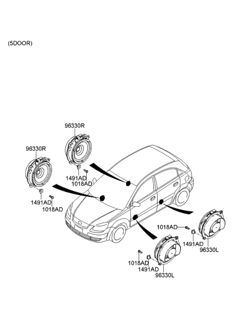 2007 Kia Rio Speaker Diagram 2